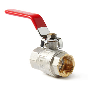 Кран шаровой латунный, ручка-рычаг, В-В