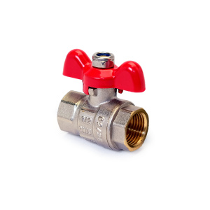 Кран латунный шаровой, ручка-бабочка, ВР/ВР для систем водоснабжения PRO AQUA