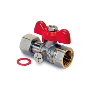Кран латунный шаровой для подключения манометра, ручка-бабочка, ВР/ВР для систем водоснабжения PRO AQUA