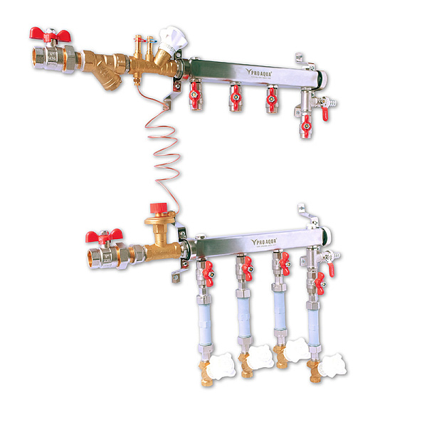 Узел этажный PRO AQUA, с клапаном партнером, подключение к стояку Ду 20