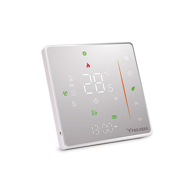 PRO AQUA Комнатный проводной термостат WIFI PRO AQUA – фото, характеристики, цена. Фото 1 PRO AQUA Комнатный проводной термостат WIFI для систем водоснабжения PRO AQUA. Фото 1
