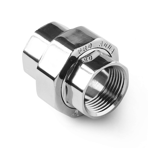 PA Соединение разъемное прямое резьбовое хромированное, В