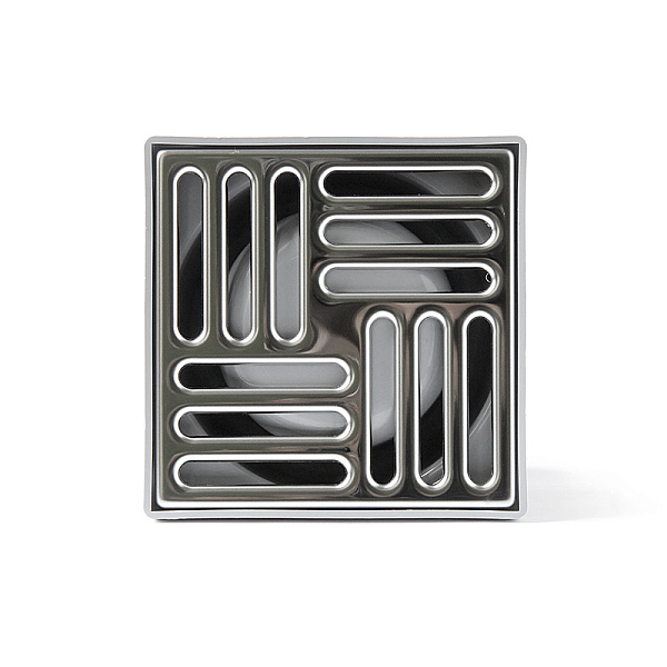 Трап с верт. отводом, решетка из нерж.сталь (100 mm x 100 mm)