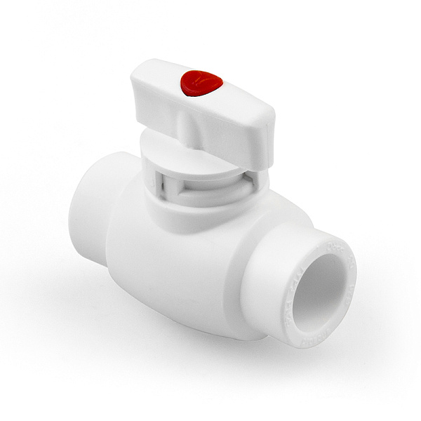 PP-R Шаровой кран с ручкой-бабочкой Standard Белый