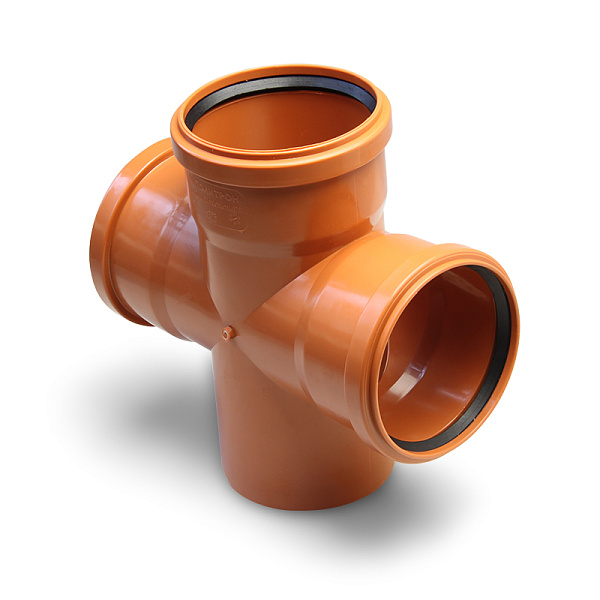 PP Крестовина одноплоскостная для наружной канализации PRO AQUA Terra