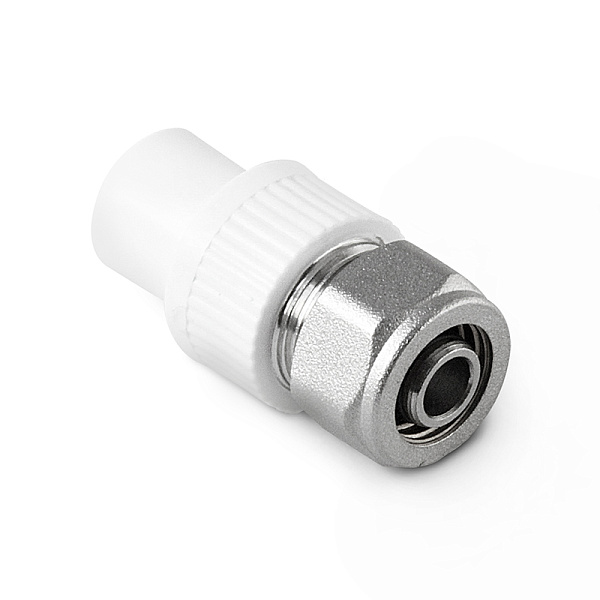 PP-R Переход на PEX или металлопластиковую трубу Белый