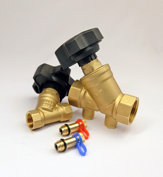 PRO AQUA Клапан ручной балансировочный без ниппелей (для отводов)