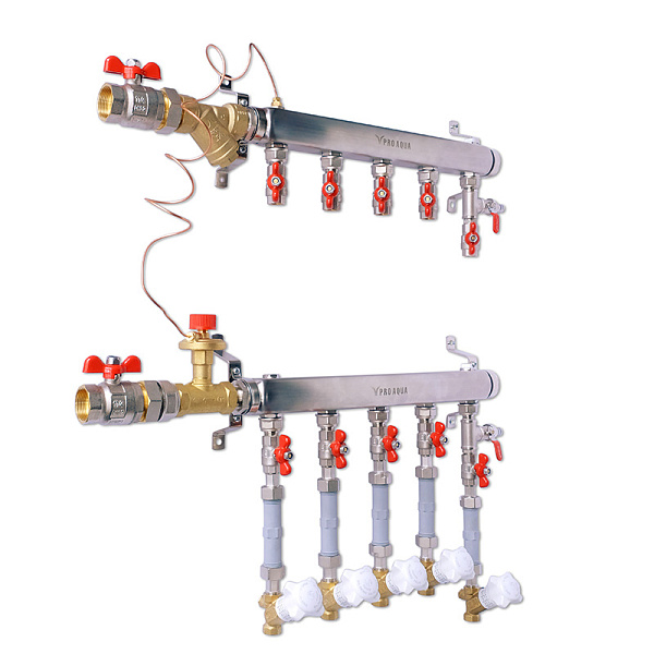 Узел этажный PRO AQUA, подключение к стояку Ду 20