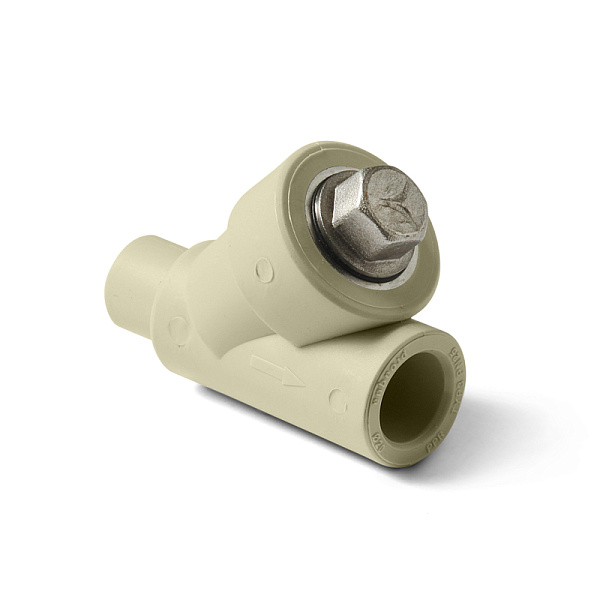 PP-R Фильтр сетчатый Н-В Белый