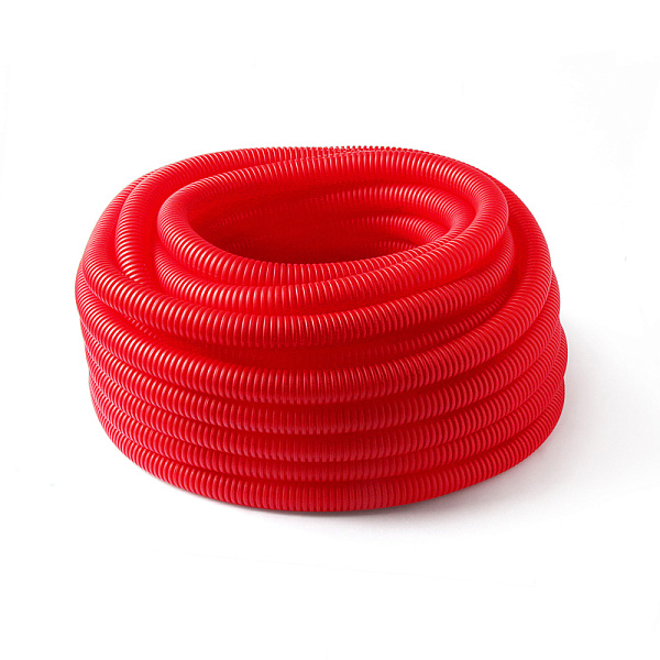 Труба защитная гофрированная для труб 16 мм (красная)