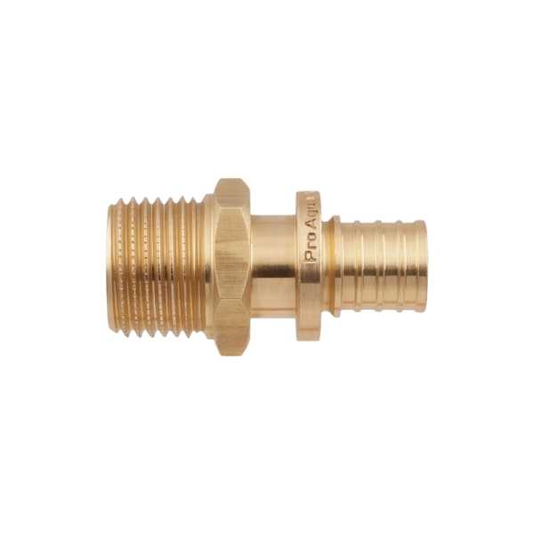 Муфта аксиальная латунная PRO AQUA с наружной резьбой PRO AQUA – фото, характеристики, цена. Фото 8 Муфта аксиальная латунная PRO AQUA с наружной резьбой для систем водоснабжения PRO AQUA. Фото 8