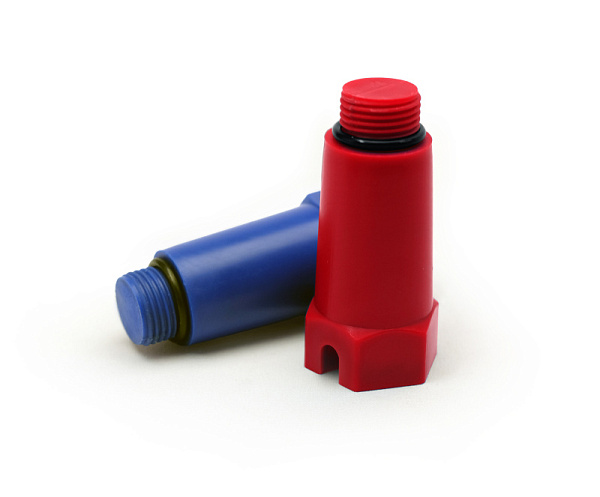 заглушки резьбовые PP-R Заглушка резьбовая длинная Синяя
